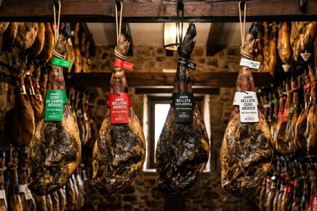 Etiquetas del jamón colores